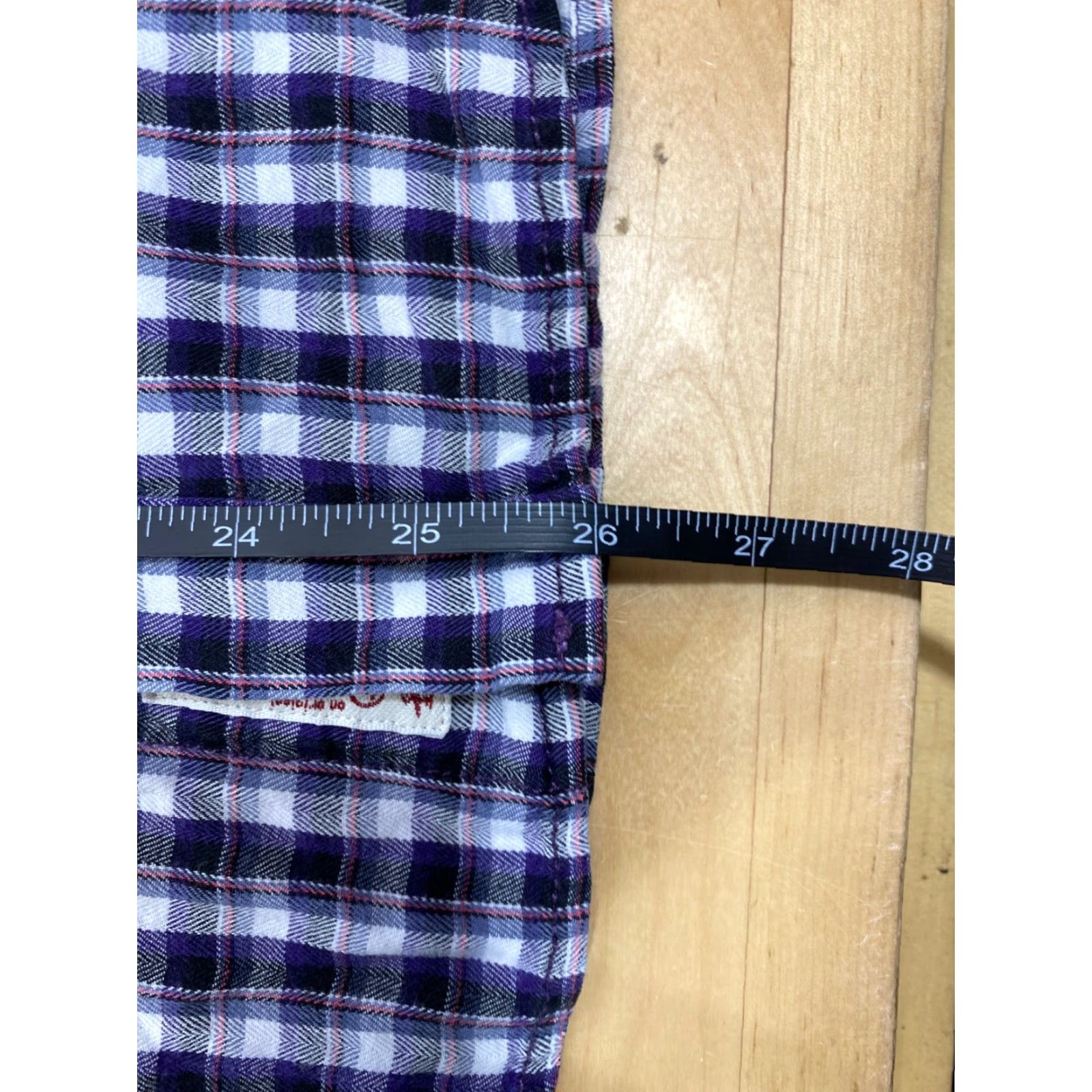Vintage Penguin Shirt Slim Fit Button-Down Long Sleeve Purple Plaid #3714 Small S Men Size US S / EU 44-46 / 1 - 5 Thumbnail