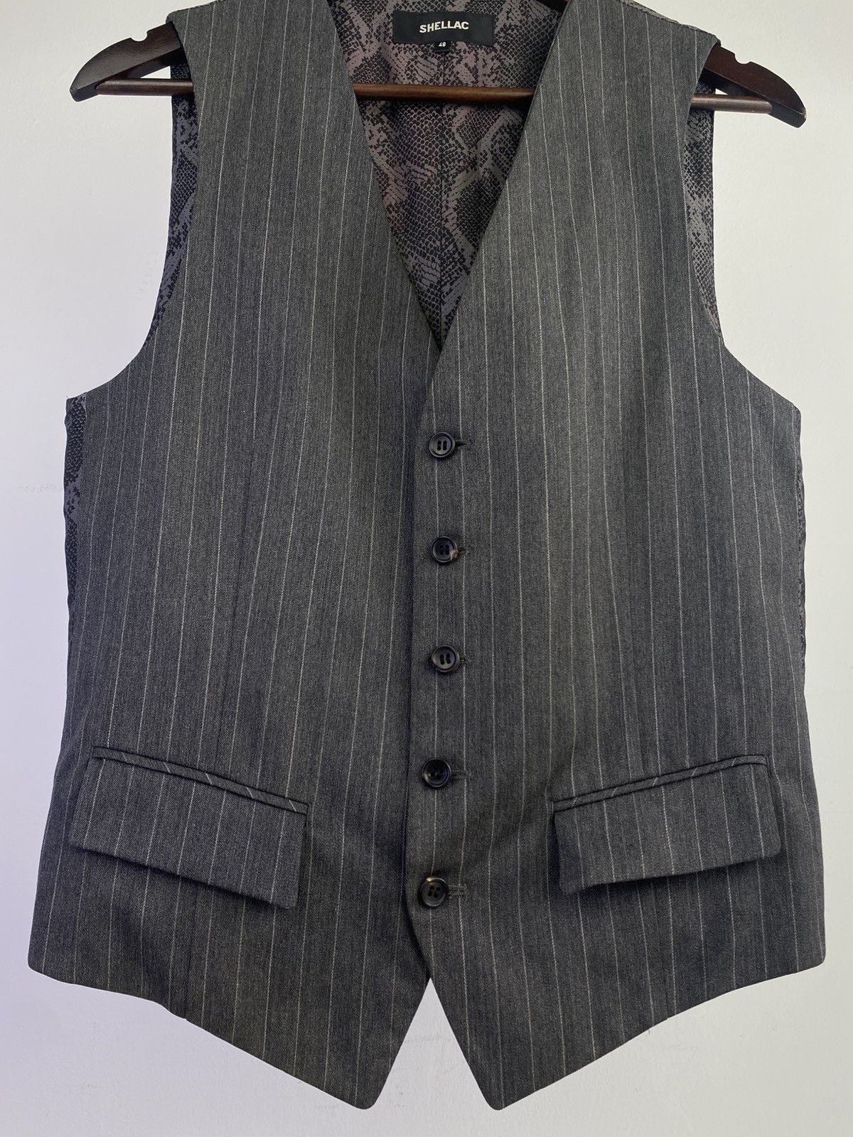 Shellac Shellac Avant-garde Snake Print Back Panel Vest Japan Size US M / EU 48-50 / 2 - 9 Thumbnail