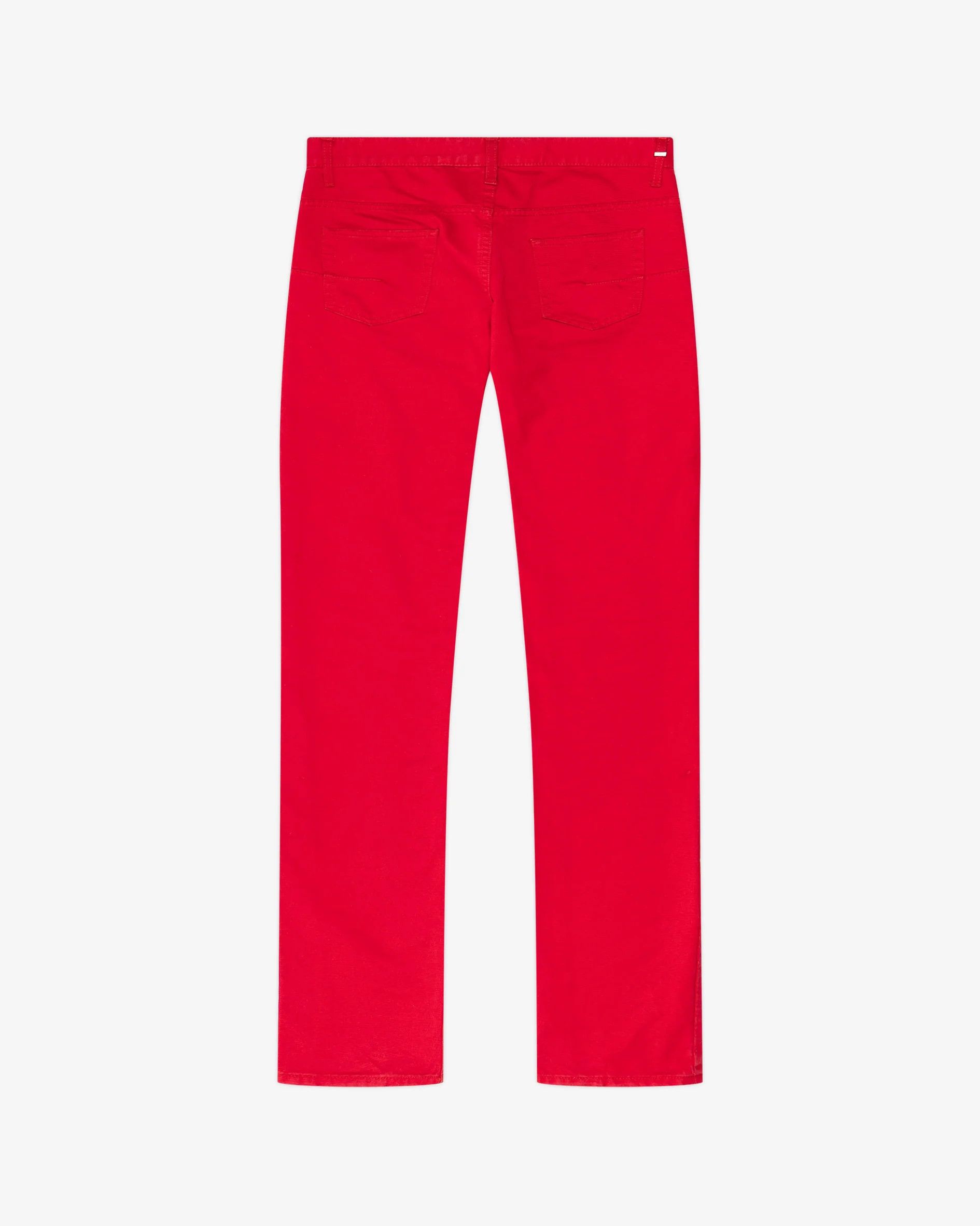 Saint Laurent Paris Red Skinny Denim (SS05) Size US 29 - 3 Thumbnail