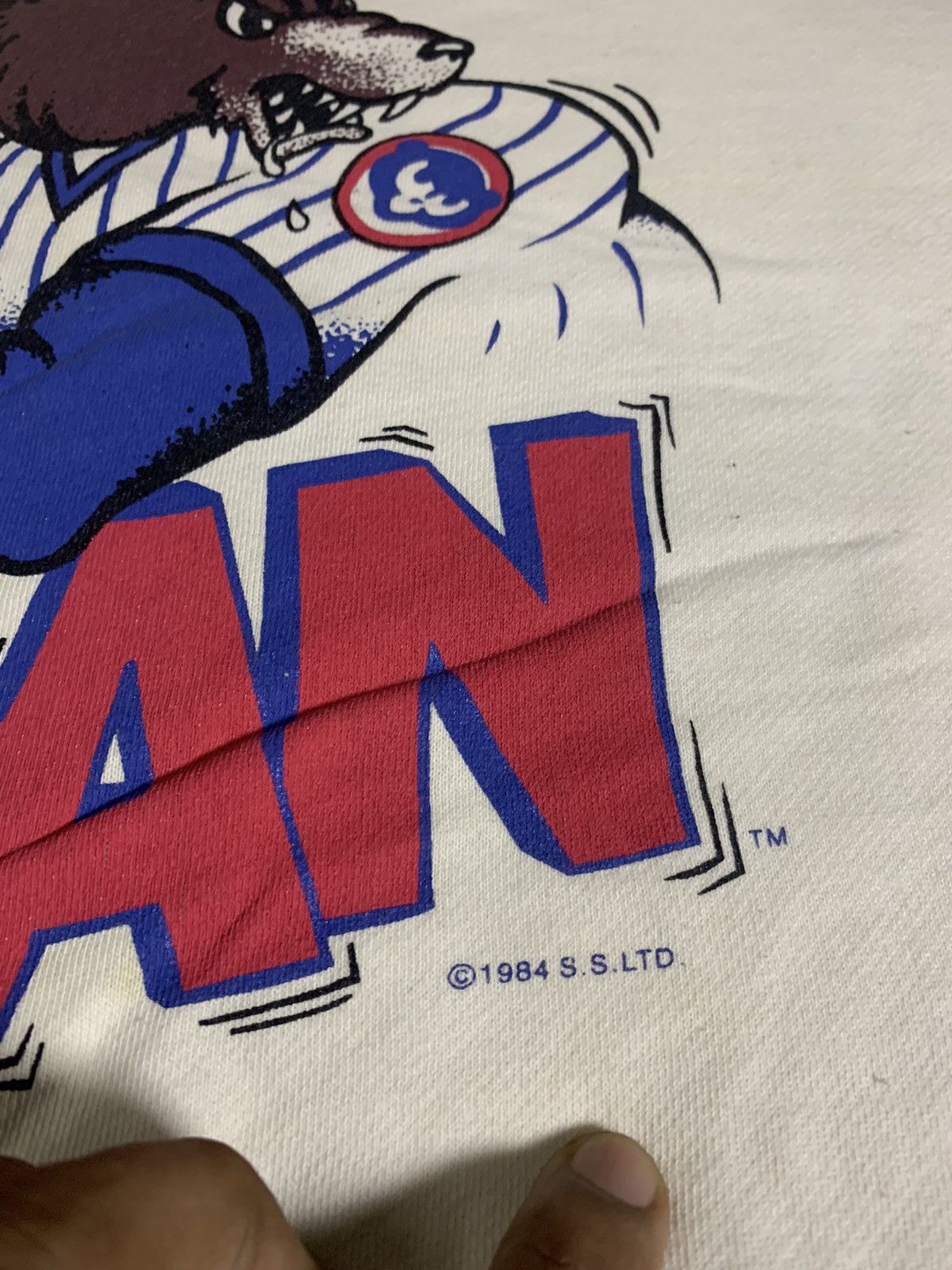 MLB × Vintage 1984 CHICAGO CUBS SWEATSHIRT RARE DESIGN Size US XL / EU 56 / 4 - 5 Thumbnail