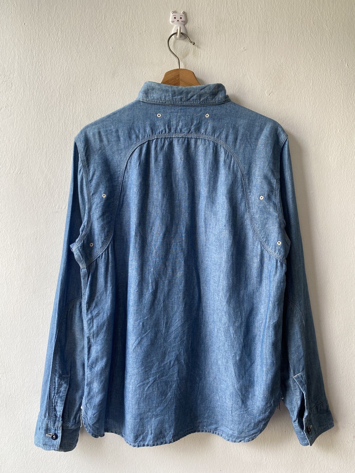 Japanese Brand × Pherrow's Pherrows Japan Double Pocket Workwear Chambray Size US M / EU 48-50 / 2 - 4 Thumbnail