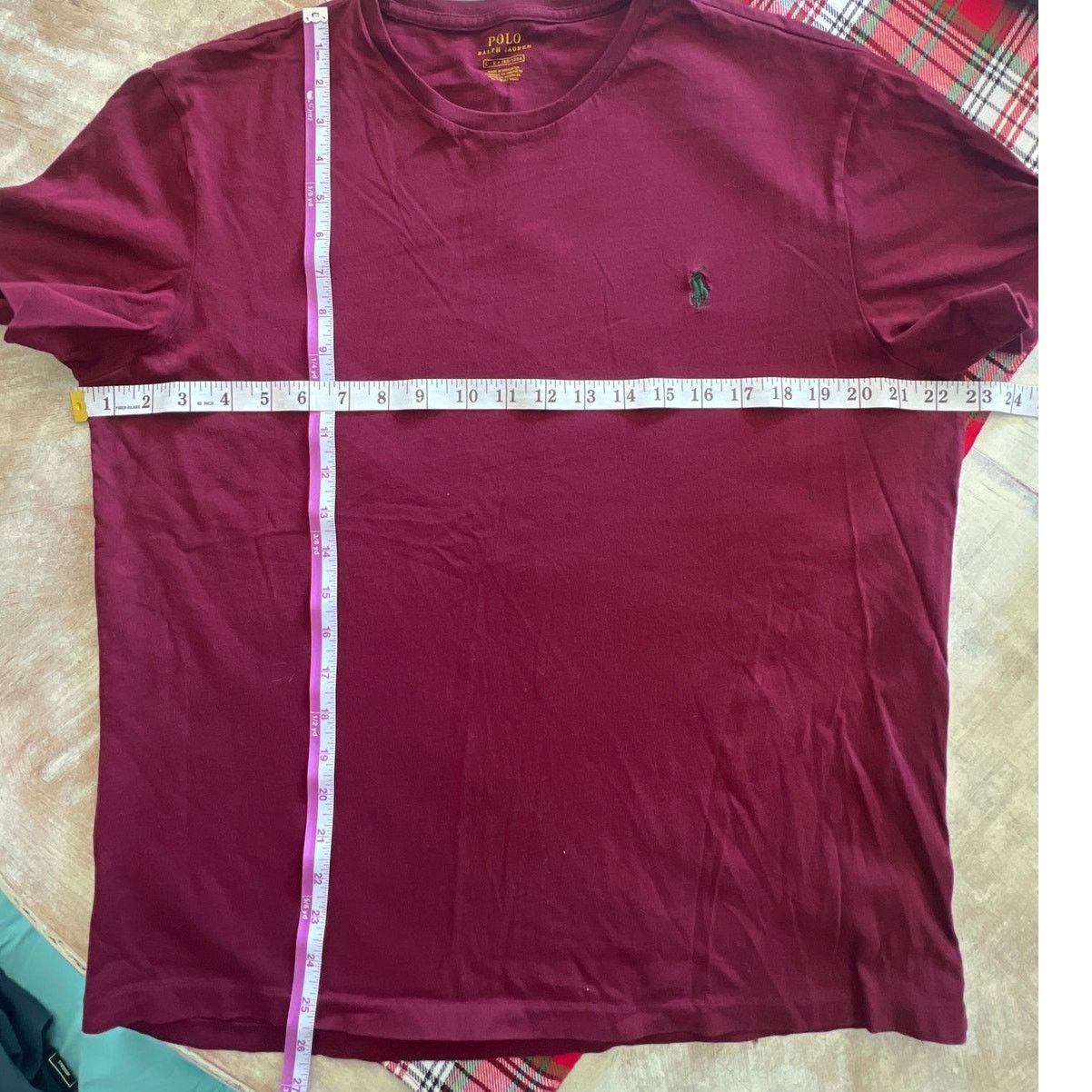 Polo Ralph Lauren POLO Ralph Lauren Burgundy Short Sleeve T-shirt Large Size US L / EU 52-54 / 3 - 3 Thumbnail
