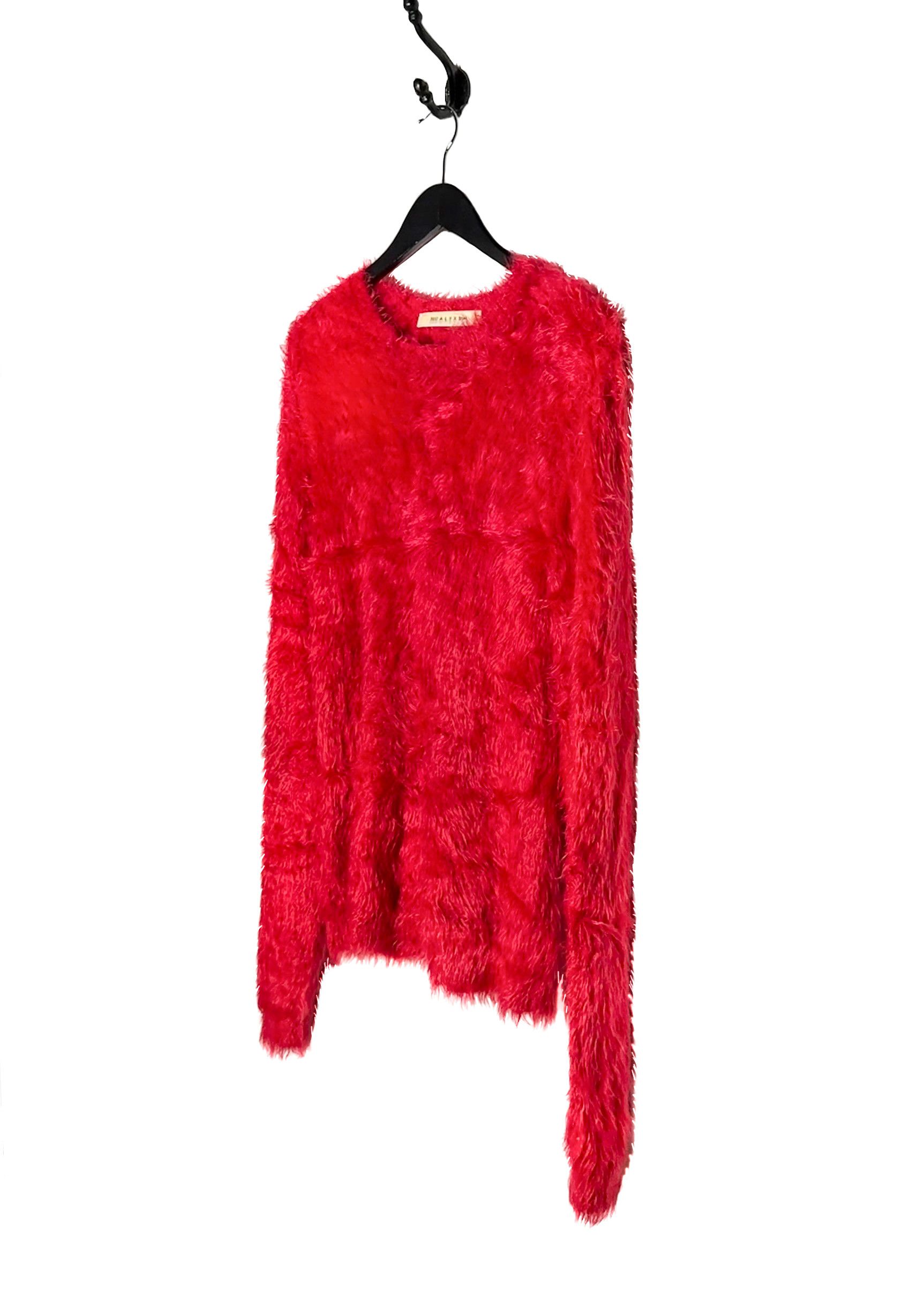 1017 ALYX 9SM 1017 ALYX 9SM Red Feather Mohair Knit Sweater Size US XS / EU 42 / 0 - 2 Thumbnail