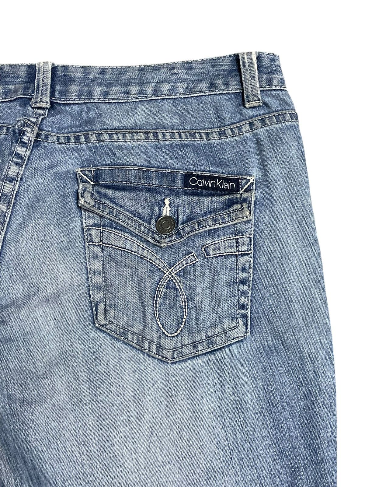 Calvin Klein Vintage Y2K Calvin Klein Jeans Blue Wash Wide Leg Size 32" / US 10 / IT 46 - 10 Thumbnail