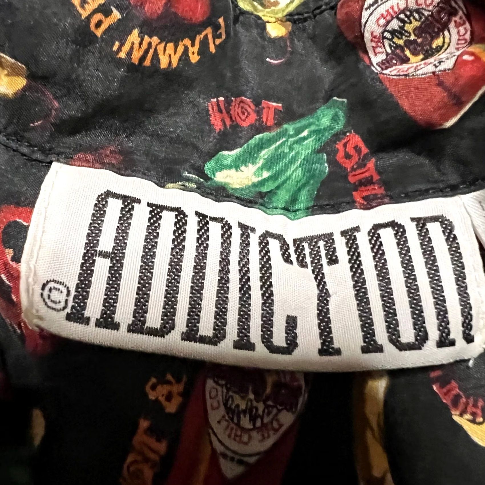 Vintage VINTAGE Addiction Shirt Mens Medium Short Sleeve Button Silk Hot Sauce Pepper Black M Mens Size US M / EU 48-50 / 2 - 6 Thumbnail
