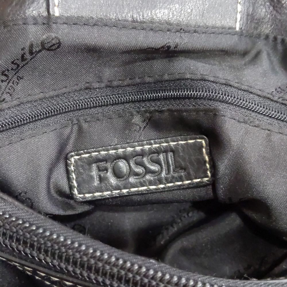 Fossil Fossil black F fabric leather shoulder bag Size ONE SIZE - 8 Thumbnail