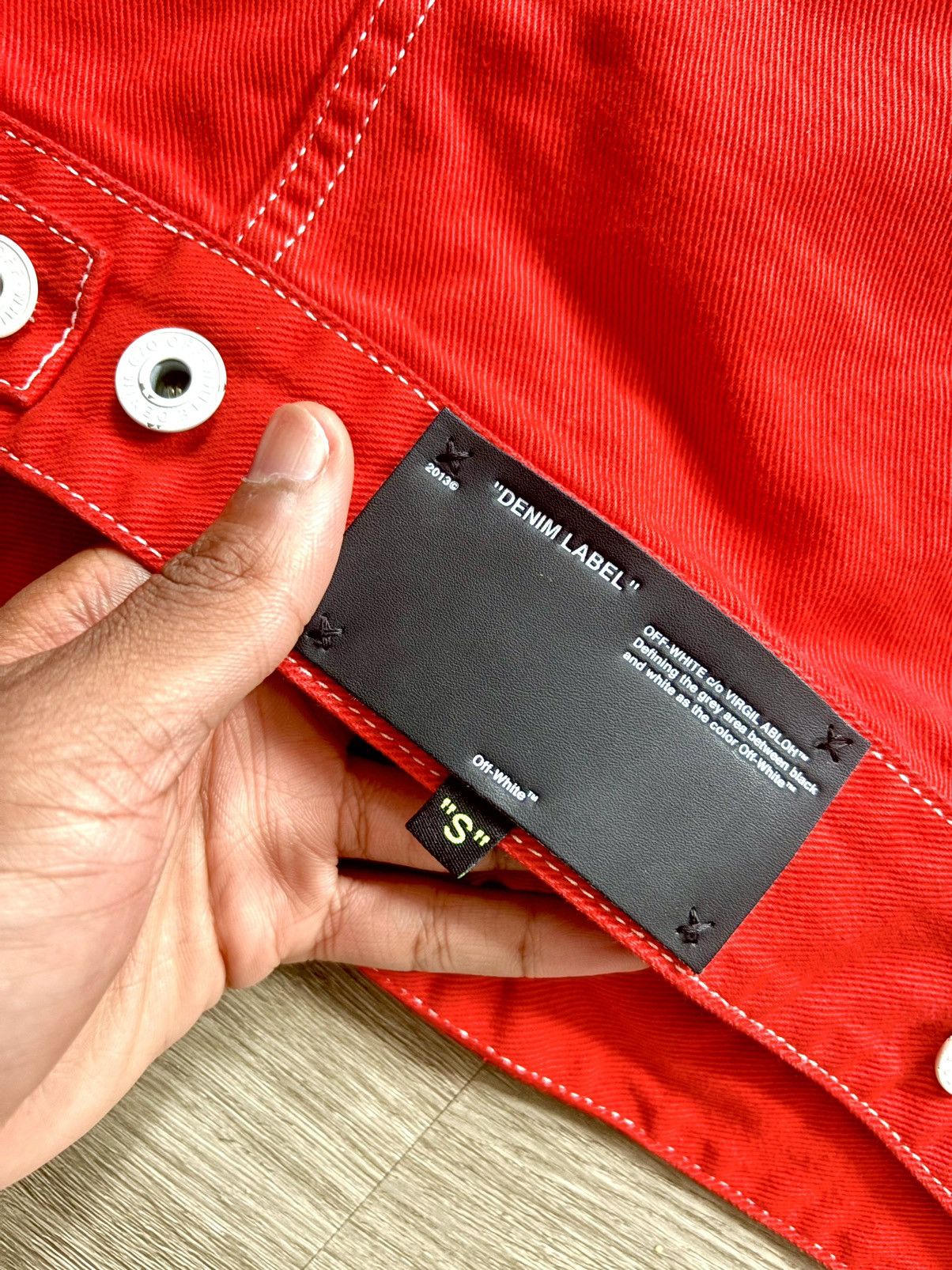 Off-White x Virgil Abloh “Flaming Skulls” Denim Jacket
