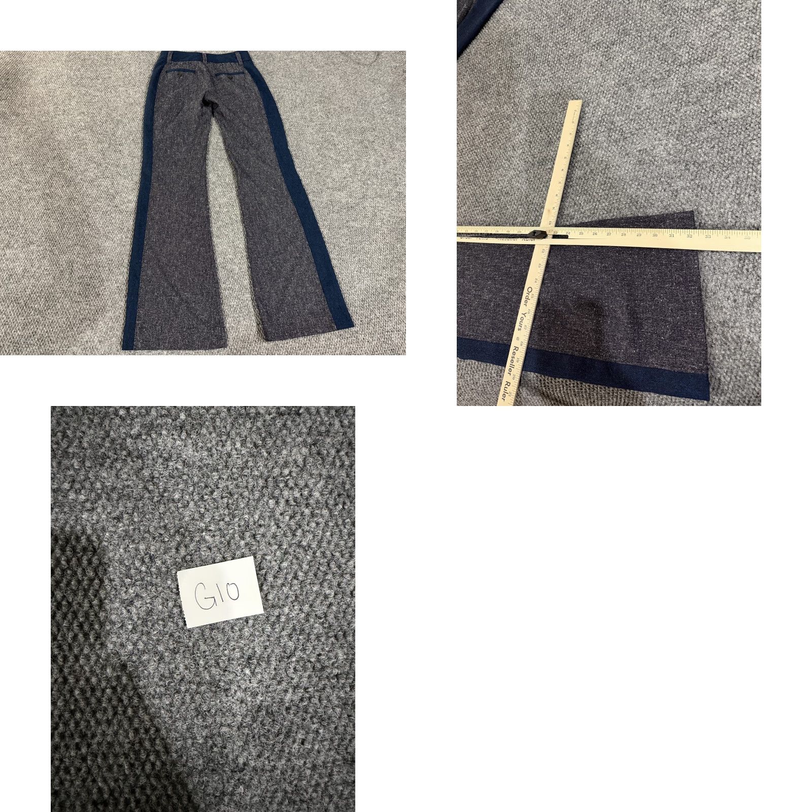 Brighton VINTAGE Elevenses The Brighton Tweed Flare Stretch Work Office Pants Womens 10 Gray Size 32" / US 10 / IT 46 - 8 Thumbnail