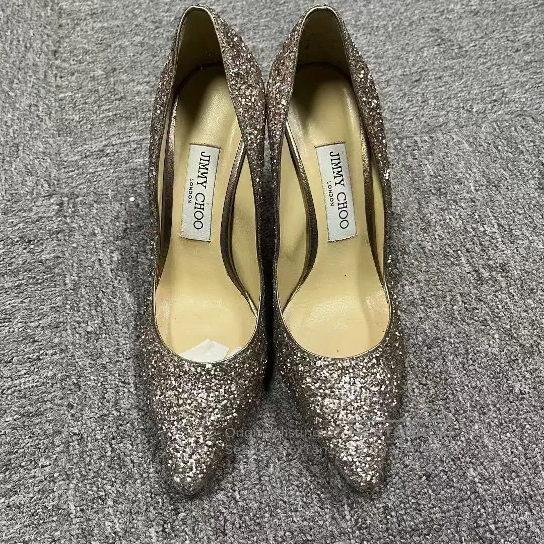 Jimmy Choo jimmy choo Flash powder fabric, pointed-toe, fine-heeled h Size US 7 / IT 37 - 2 Thumbnail