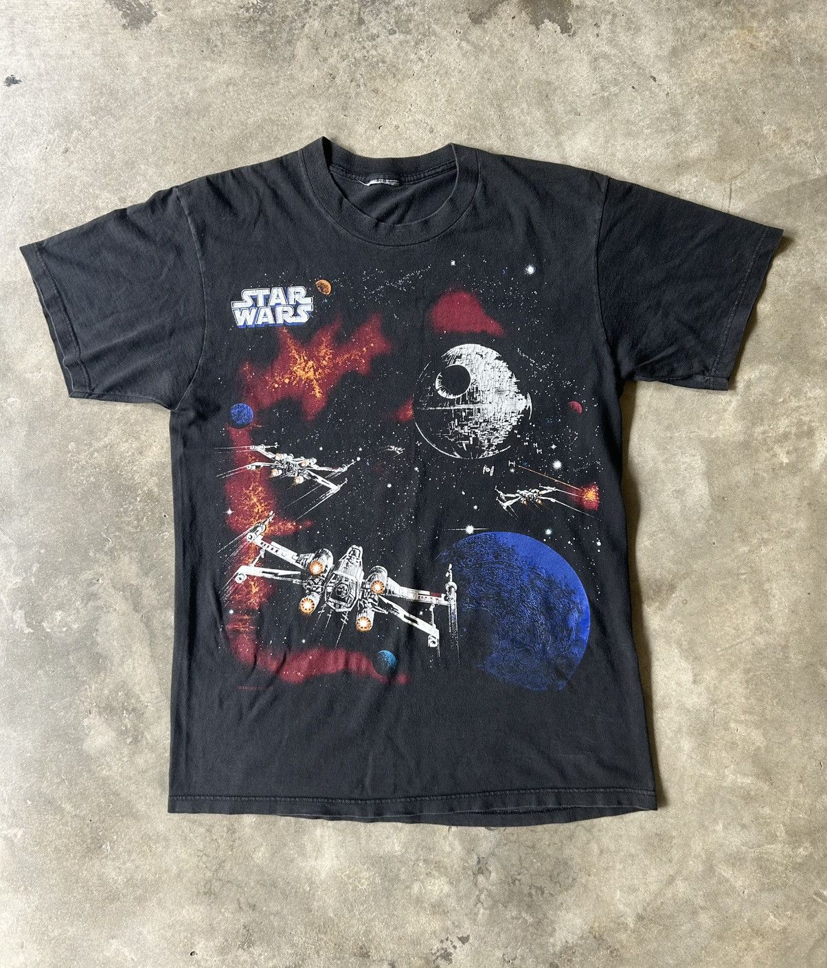 Vintage Vintage 90s Star Wars X-Wing Fighters Death Star Size US L / EU 52-54 / 3 - 1 Thumbnail