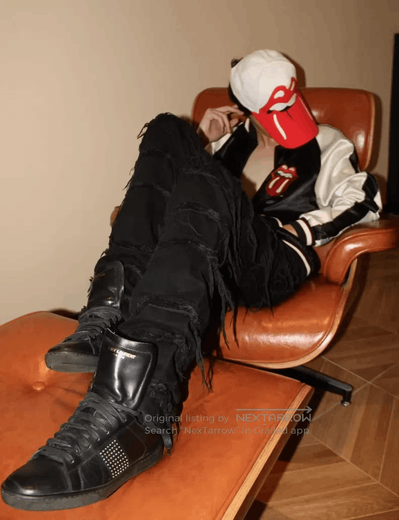 Saint Laurent Paris Saint Laurent Paris Black Samurai Oil Bullhide High-top St Size US 8 / EU 41 - 8 Thumbnail