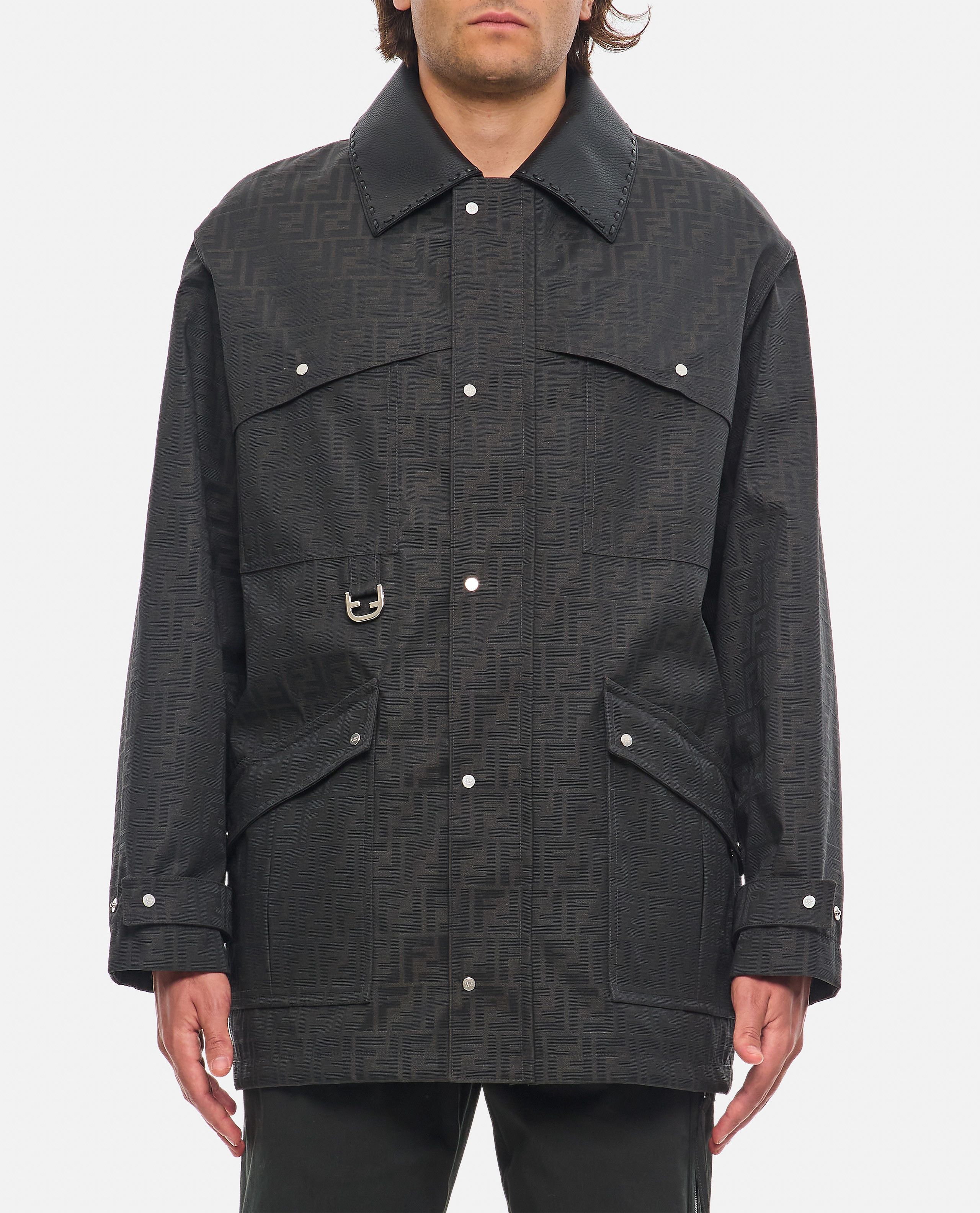 Fendi BLOUSON COATED CANVAS LOGO Size US M / EU 48-50 / 2 - 1 Thumbnail