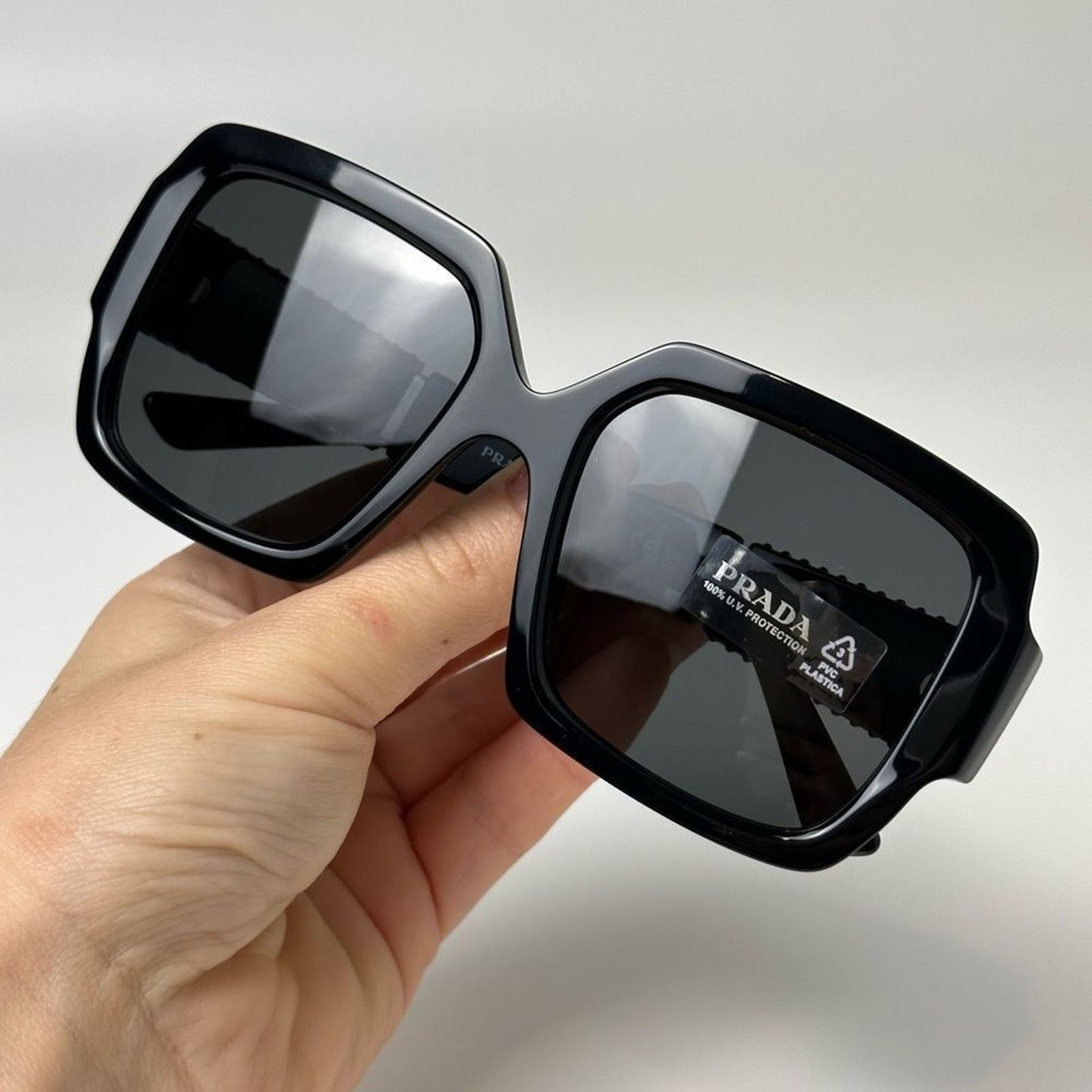 Prada NEW PRADA Sunglasses PR21XS 01E5S0 Black/Dark Grey Women Size ONE SIZE - 9 Thumbnail