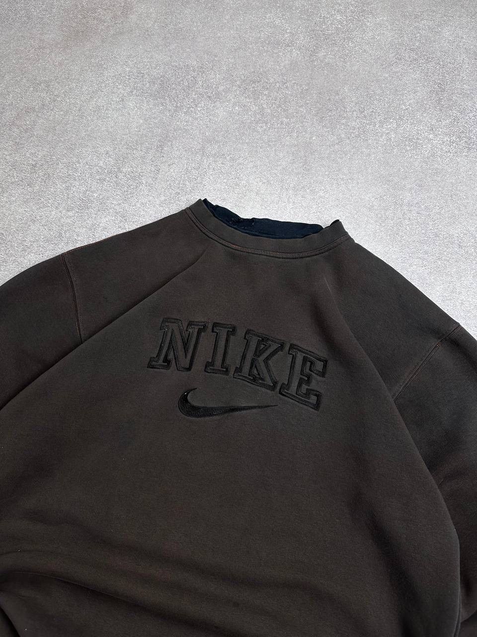 Nike Vintage 90's Nike Central Swoosh Boxy Avantgarde Sweatshirt Size US M / EU 48-50 / 2 - 3 Thumbnail