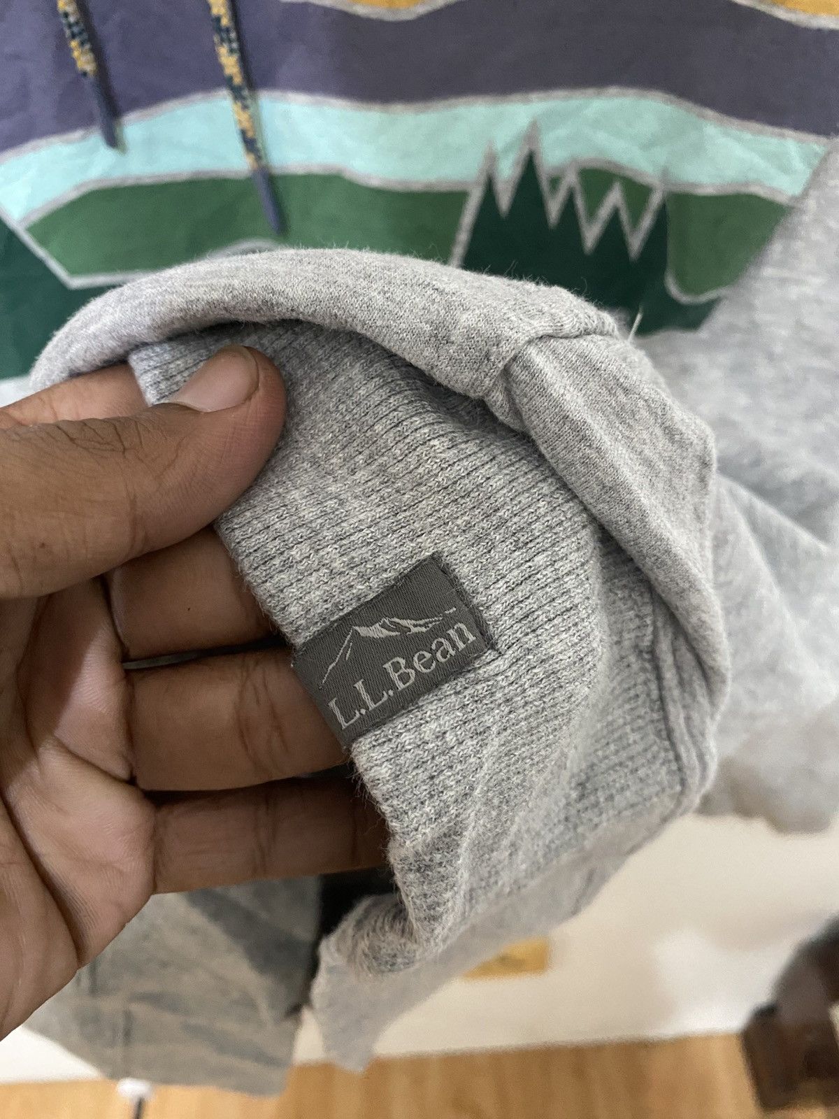 L.L. Bean L.L. Bean Gray Scenic Stripe Hoodie Sweatshirt very rare Size US S / EU 44-46 / 1 - 4 Thumbnail
