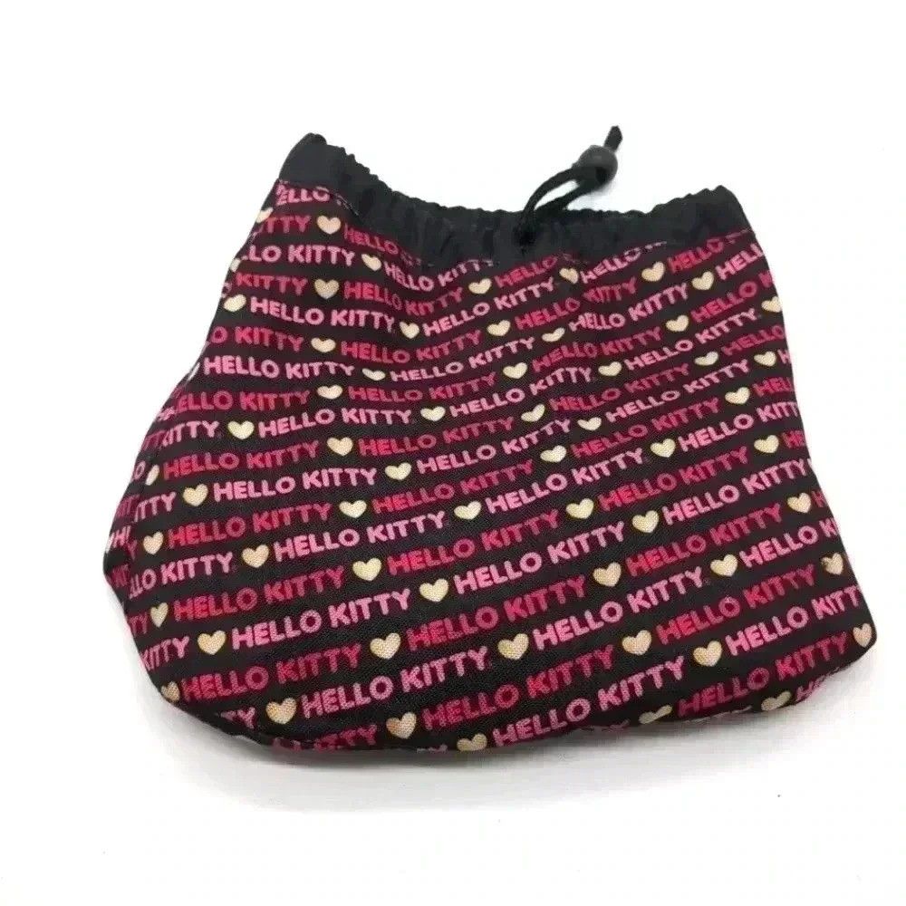 Vintage Hello Kitty Drawstring Feed sack Bag pink and black Size ONE SIZE - 1 Thumbnail