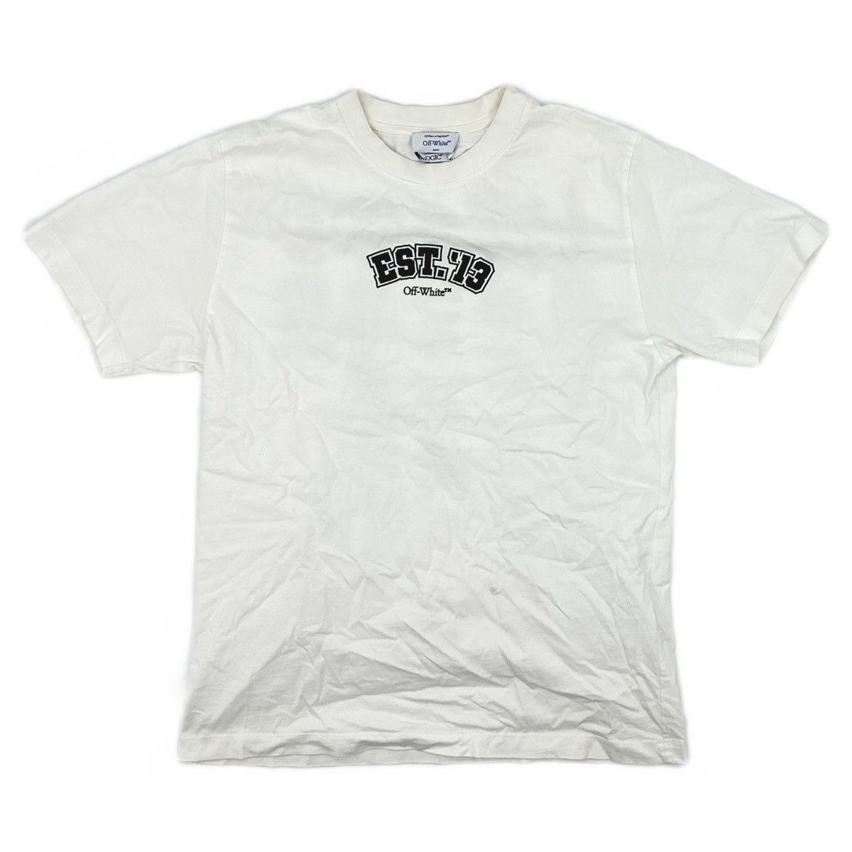 Off-White Off-White Logic White T-Shirt Size US L / EU 52-54 / 3 - 2 Thumbnail
