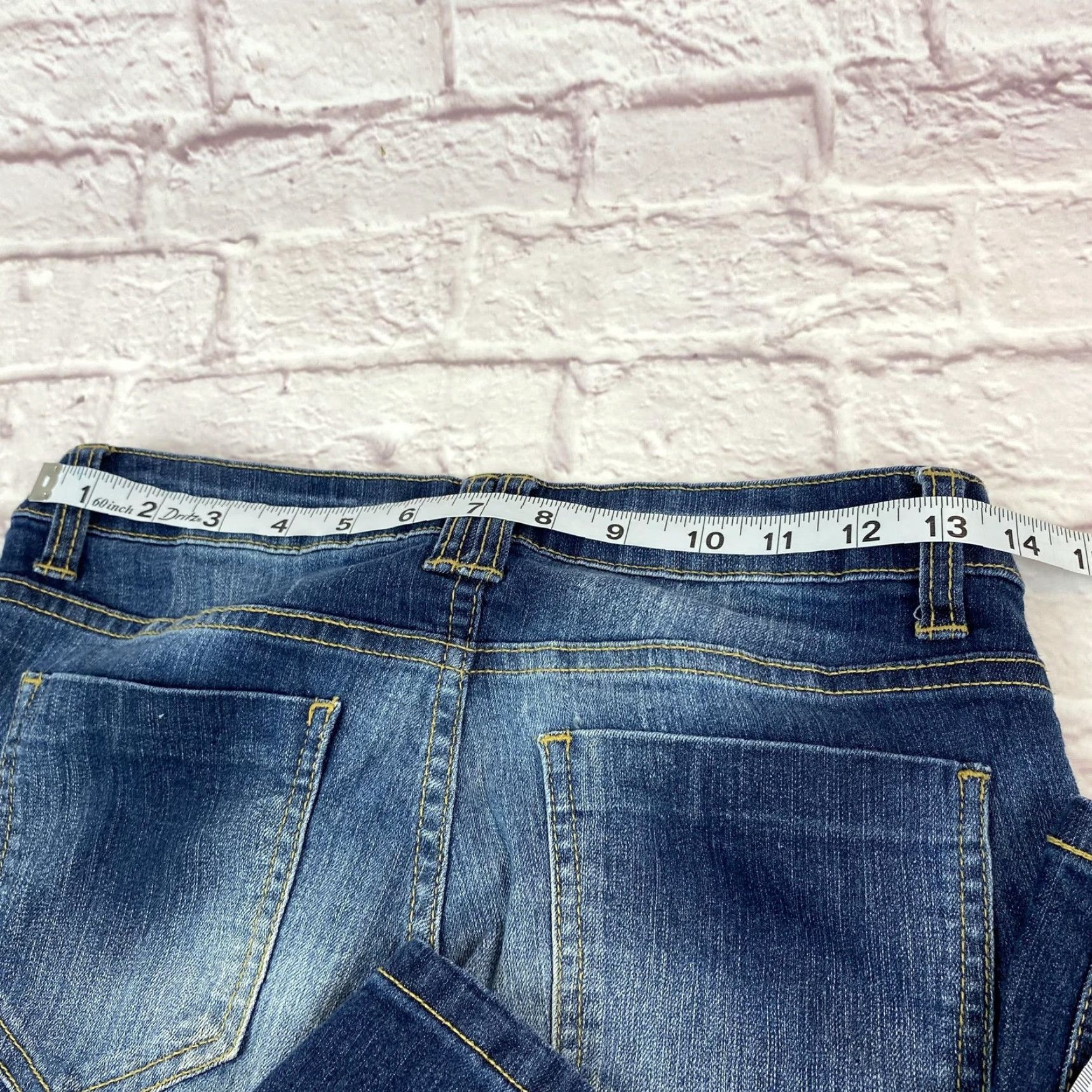 Denime Cello Jeans Womens 9 Blue Medium Wash Straight Leg Stretch Denim Classic Pants Size 30" / US 8 / IT 44 - 6 Thumbnail