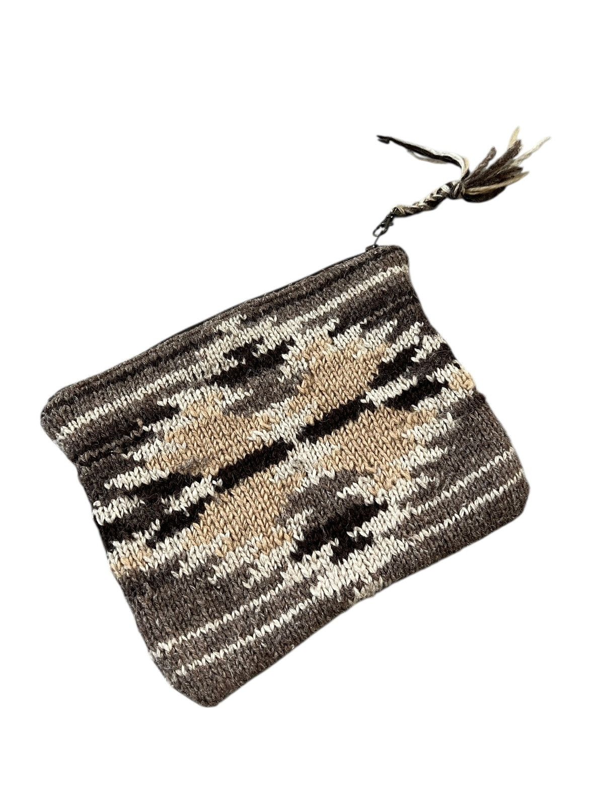 GOA 2000s Goa Native Pattern Knit Clutch Bag Size ONE SIZE - 4 Thumbnail