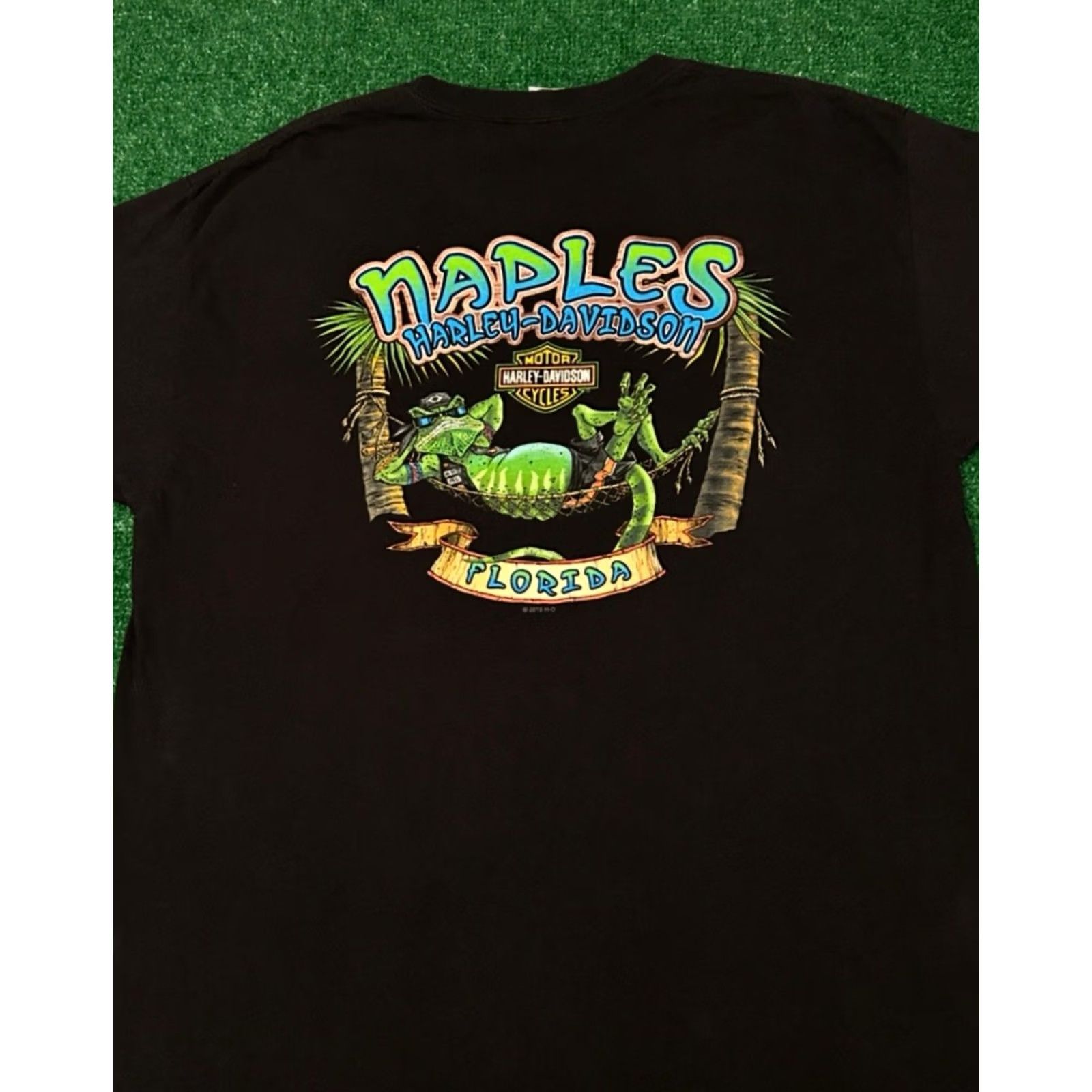Harley Davidson VINTAGE Harley Davidson Shirt Mens XL Biker Iguana Lizard Florida 2015 Y2K Black Size US XL / EU 56 / 4 - 4 Thumbnail