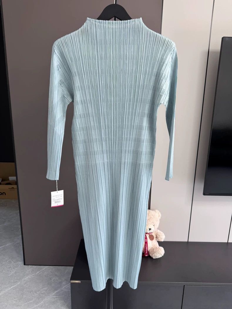modest beach dresses Pleats Please by Issey Miyake Light Blue Dramatic Madame T Wrap Cape T –  Amarcord Vintage Fashion main image 0