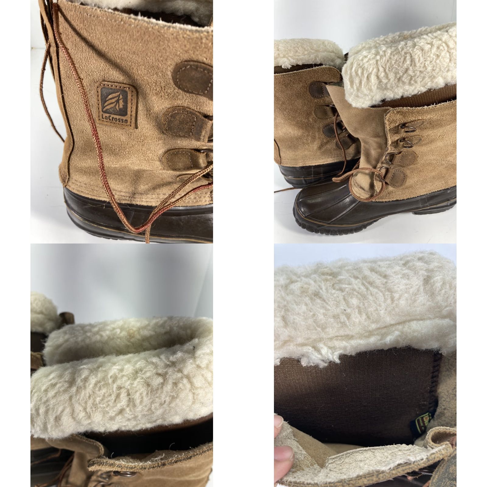 Vintage VINTAGE LaCrosse Duck Boots Men 9 Brown Leather Lace Up Removable Liner Steel Shank Snow Boot Leather Upper VTG Size US 9 / EU 42 - 8 Thumbnail