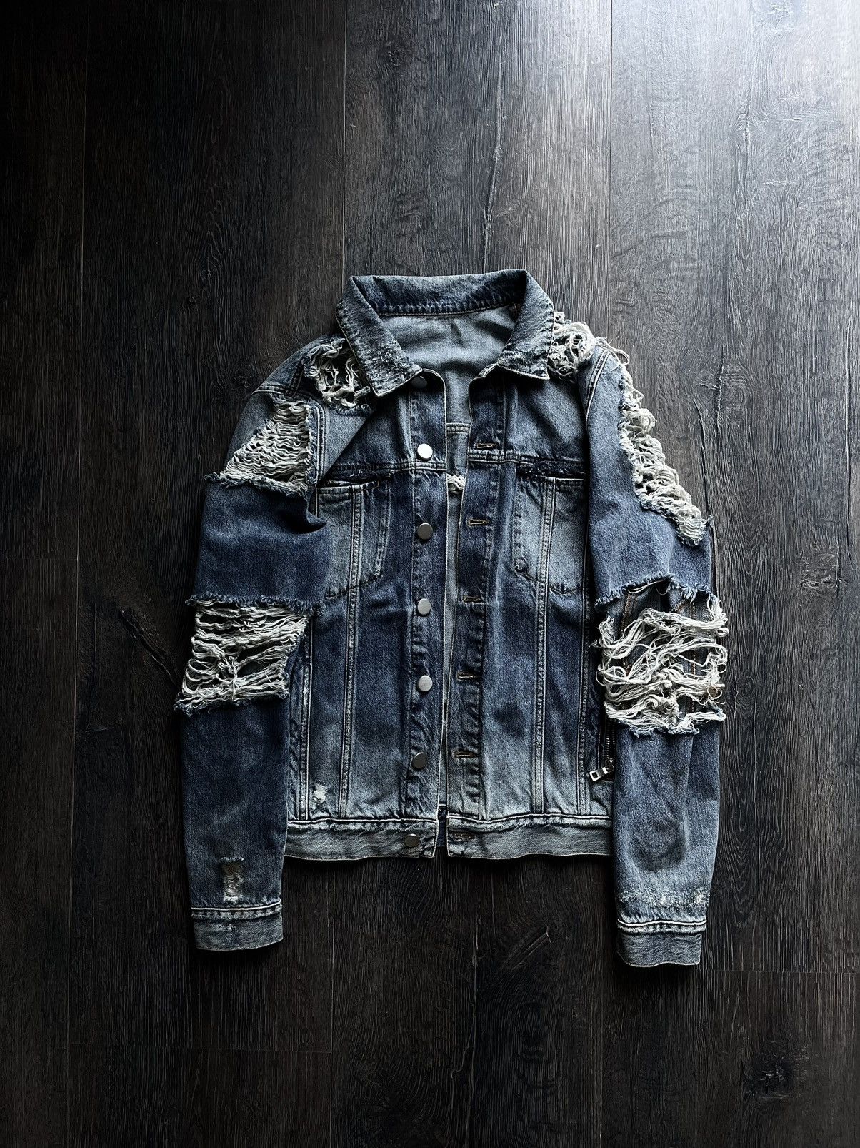 Balmain Balmain Destroyed Distressed Denim Jacket Size US M / EU 48-50 / 2 - 1 Thumbnail
