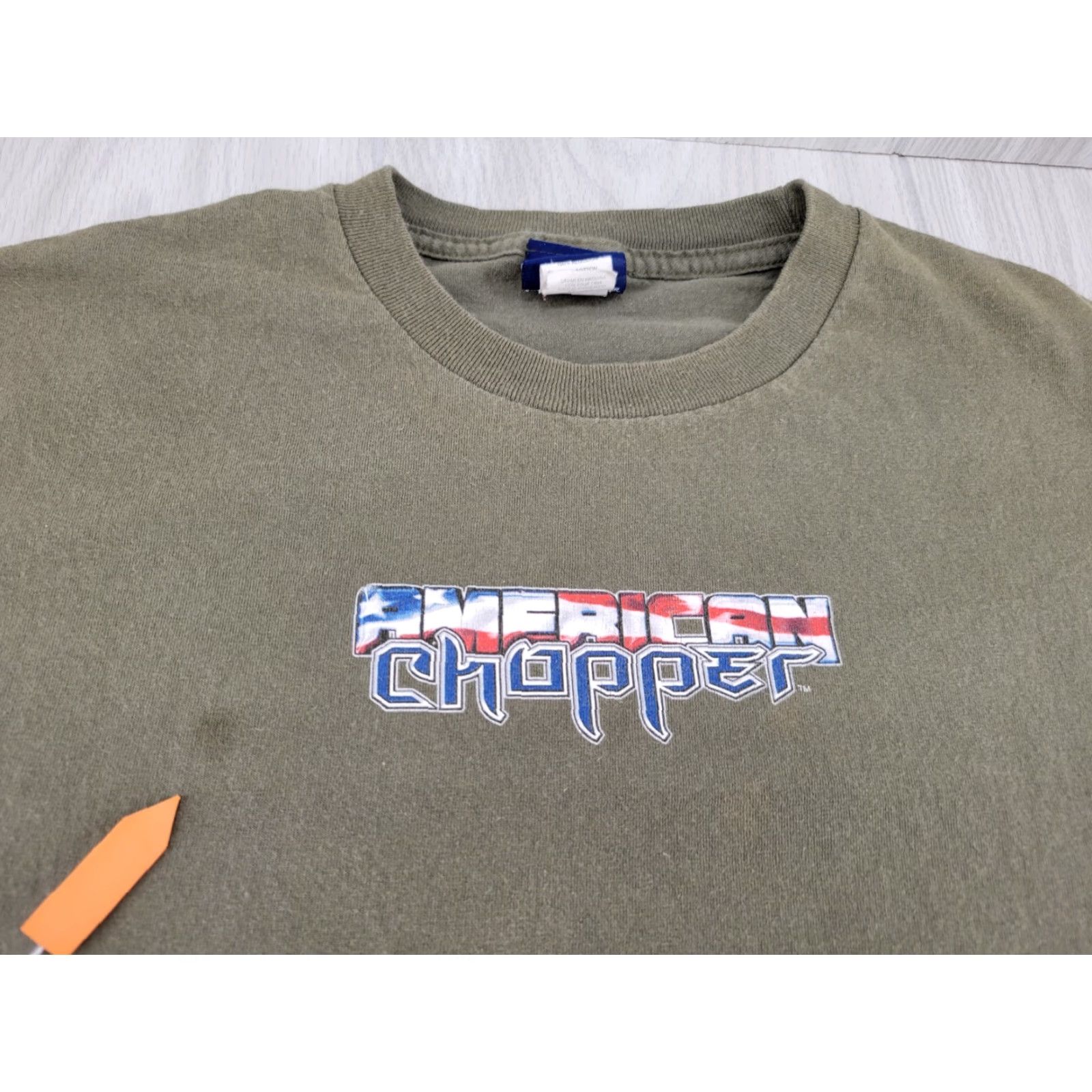 Vintage VINTAGE Distressed American Chopper POW MIA Bike T Shirt Green Sz Large Mens Shirt Size US L / EU 52-54 / 3 - 3 Thumbnail