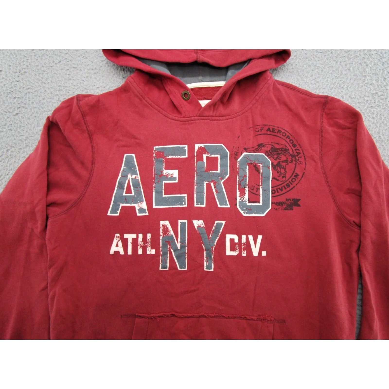 Aeropostale VINTAGE Aeropostale Hoodie Mens Medium Red Y2K Spell Out Sports Pullover Sweatshirt Size US M / EU 48-50 / 2 - 2 Thumbnail