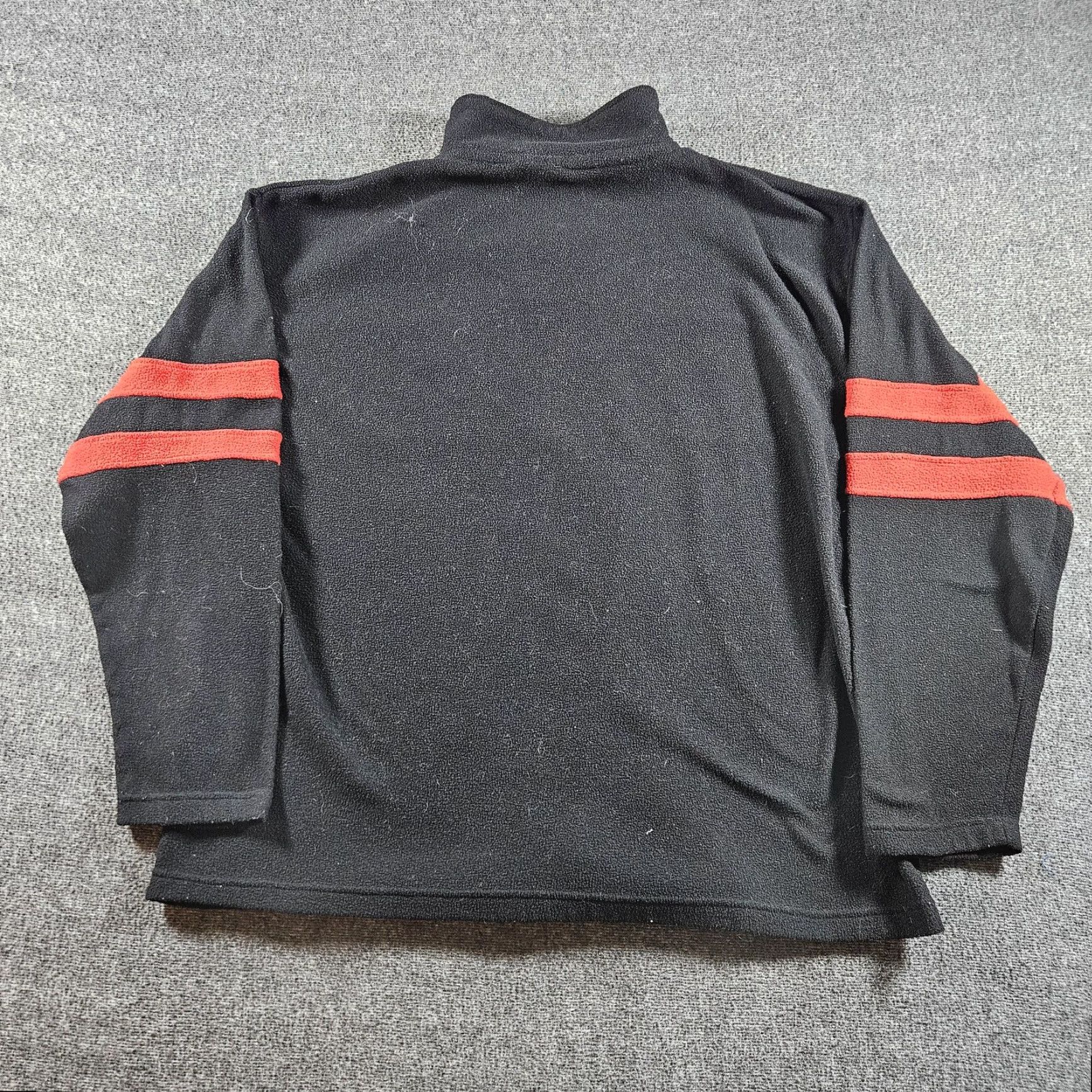 Fubu FUBU Sweatshirt XL Black 1/4 Zip Fleece Pullover Striped Logo Hip Hop Mens Size US XL / EU 56 / 4 - 6 Thumbnail