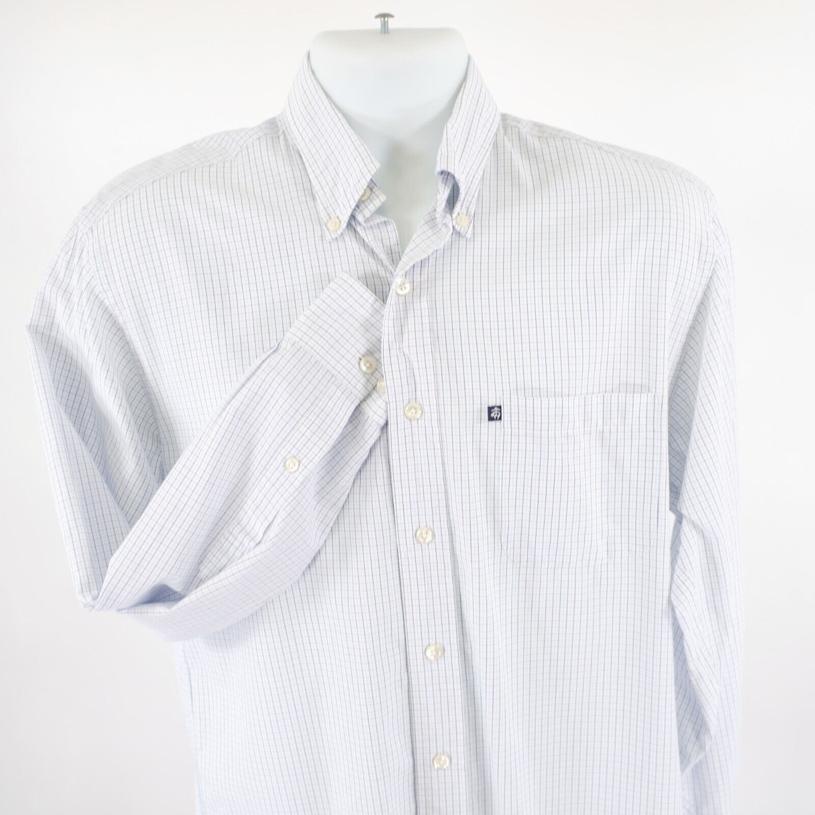 Brooks Brothers Brooks Brothers 346 Small White Purple Blue Check Collared D Size US S / EU 44-46 / 1 - 1 Thumbnail
