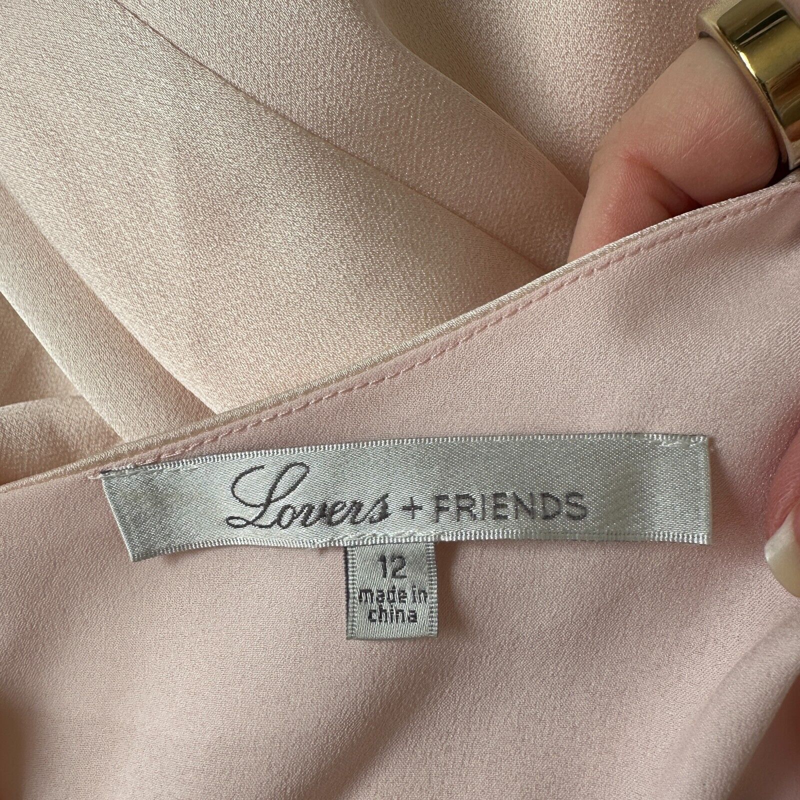 Other Lovers + Friends The Slip Maxi Dress Pink Lined Back Button Size XL / US 12-14 / IT 48-50 - 9 Thumbnail