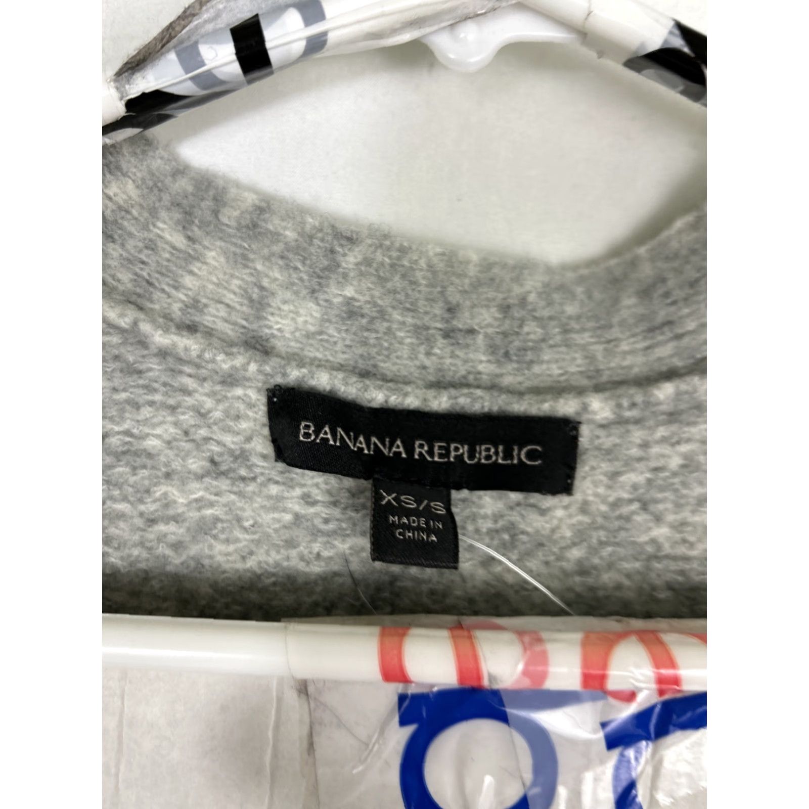 Banana Republic VINTAGE Banana Republic Womens XS/S Cardigan Poncho Gray White Merino Wool Striped Sweater Sleeveless XS Womens Size XS / US 0-2 / IT 36-38 - 4 Thumbnail