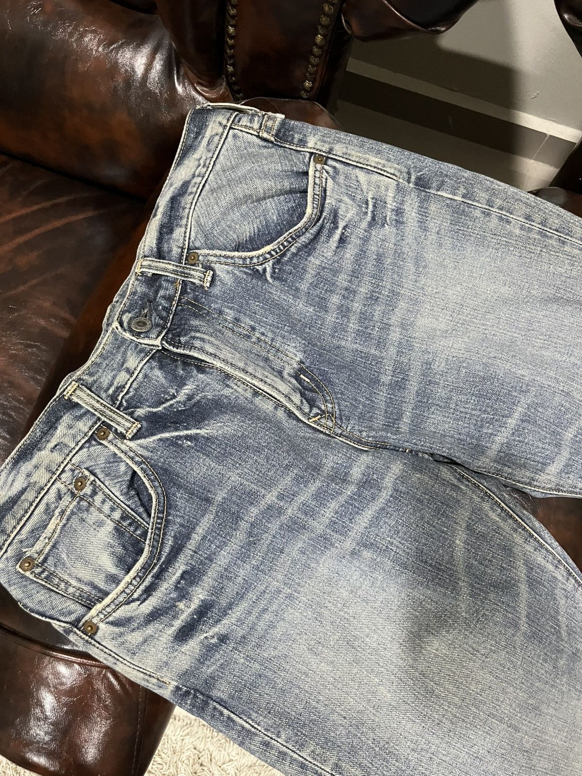 If Six Was Nine 💥Vtg Edwin Vintage Exclusive Flare Bootcut Denim Size US 33 - 5 Thumbnail