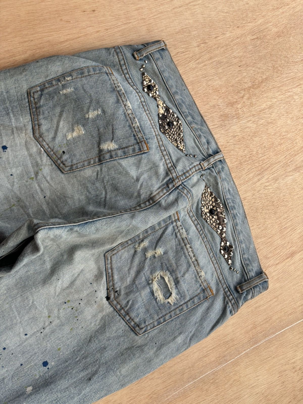 If Six Was Nine Distressed Denim Schlussel Ifsixwasnine Lgb style Bootcut Size US 34 / EU 50 - 6 Thumbnail