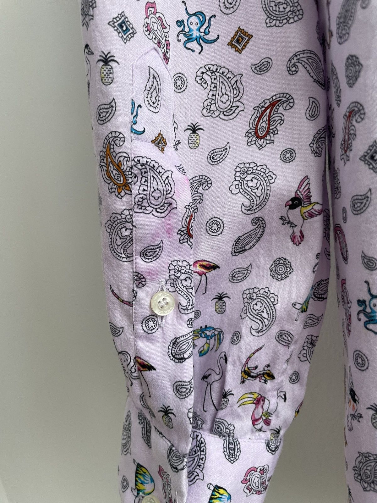 Etro Etro Milano Monogram animals print pink Shirt Size US XL / EU 56 / 4 - 10 Thumbnail