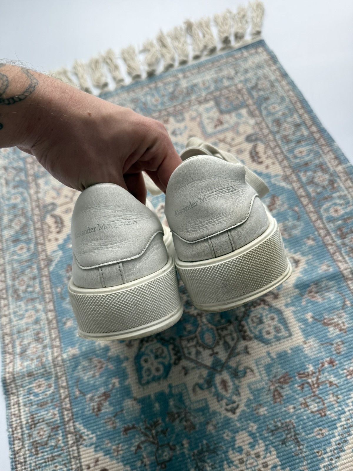 Alexander McQueen Alexander McQueen Deck Lace-Up Plimsoll Leather Shoes Sz43,5 Size US 10.5 / EU 43-44 - 10 Thumbnail