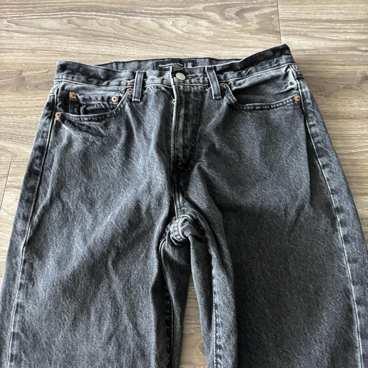 Abercrombie & Fitch Crazy Vintage Y2K/2000s Grunge Abercrombie Black Essential Denim Jeans! Size US 31 - 5 Thumbnail