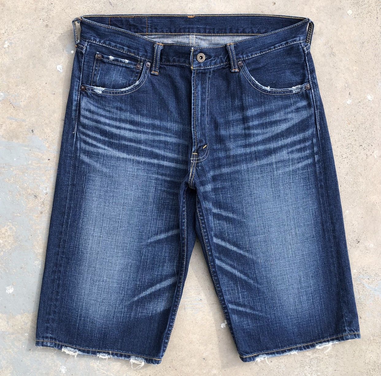 Levi's Vintage Clothing Vintage Levis 503 Distressed Denim Short Pants Size US 34 / EU 50 - 1 Thumbnail