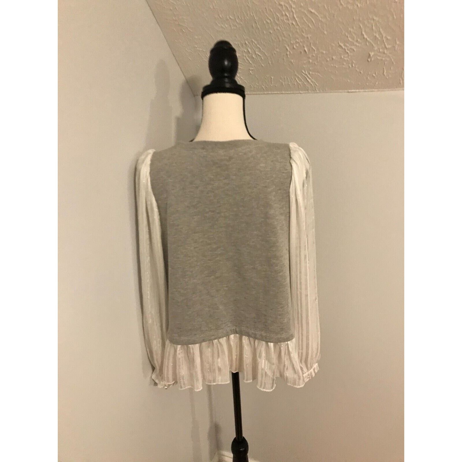 Anthropologie Anthropologie Akemi + Kin Nell Flutter Sleeve Sweatshirt Size L / US 10 / IT 46 - 3 Thumbnail