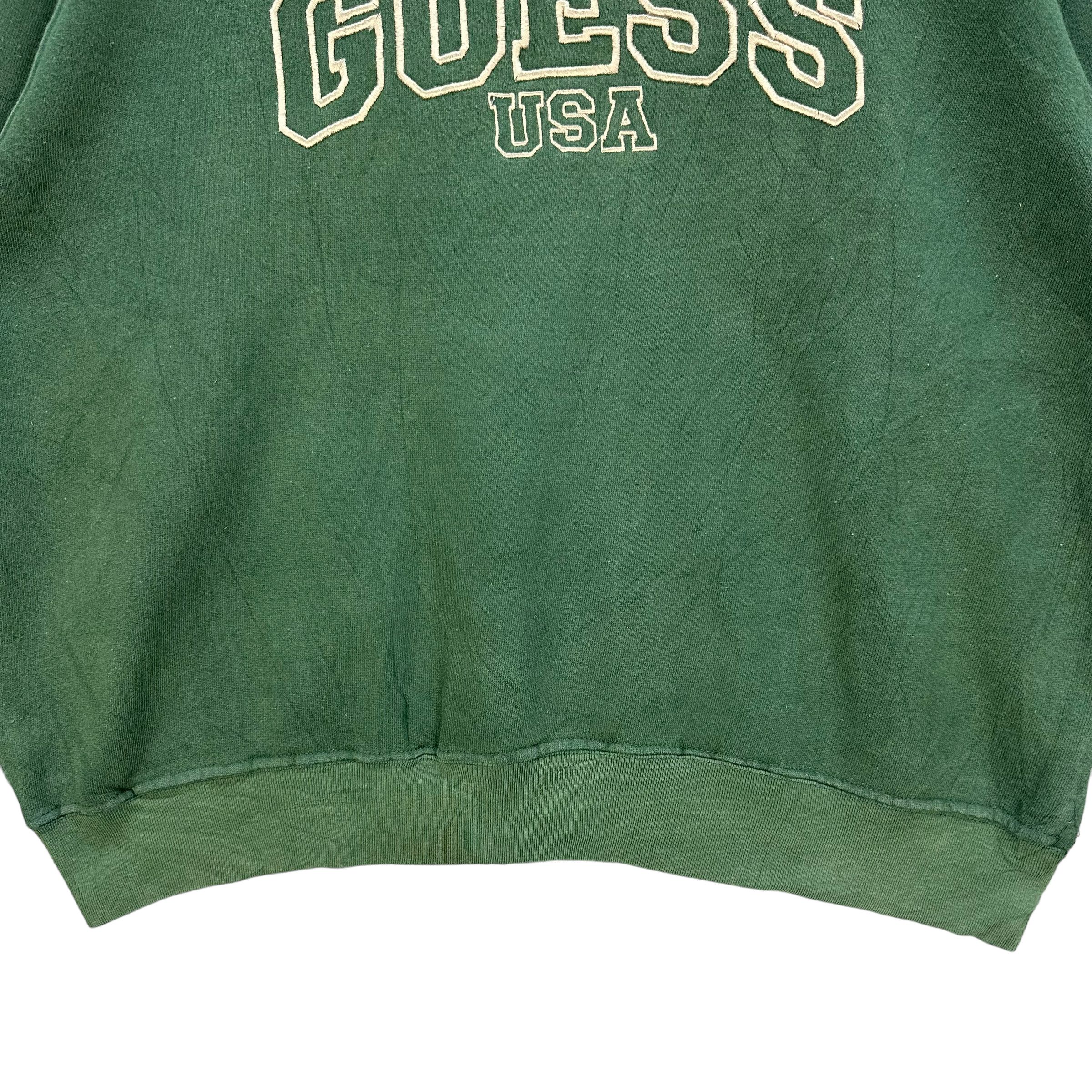 Guess GUESS USA EMBROIDERED BIG LOGO GREEN SWEATSHIRTS #7750-168 Size US L / EU 52-54 / 3 - 3 Thumbnail