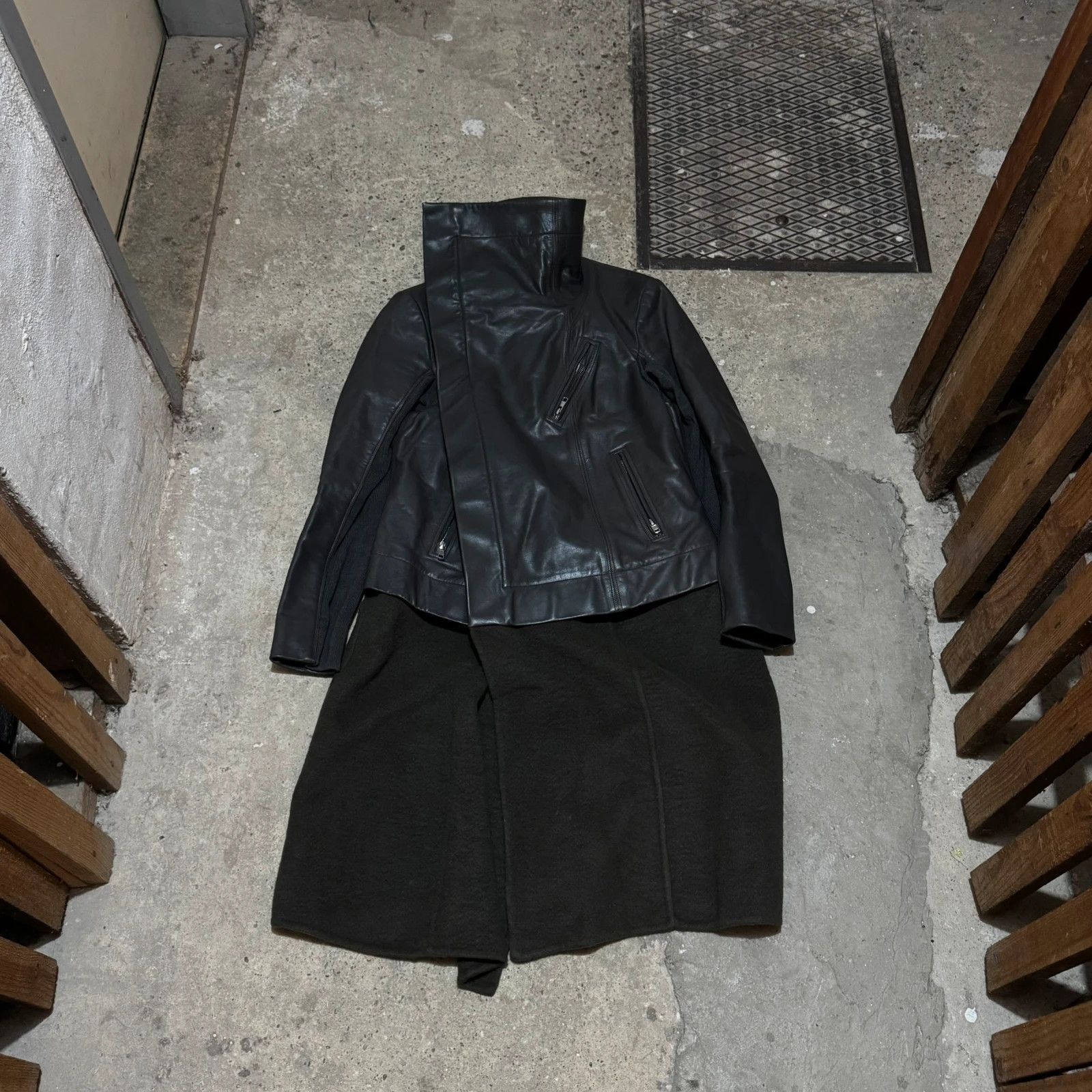 Rick Owens Rick owens leather cashmere coat jacket Size M / US 6-8 / IT 42-44 - 1 Thumbnail
