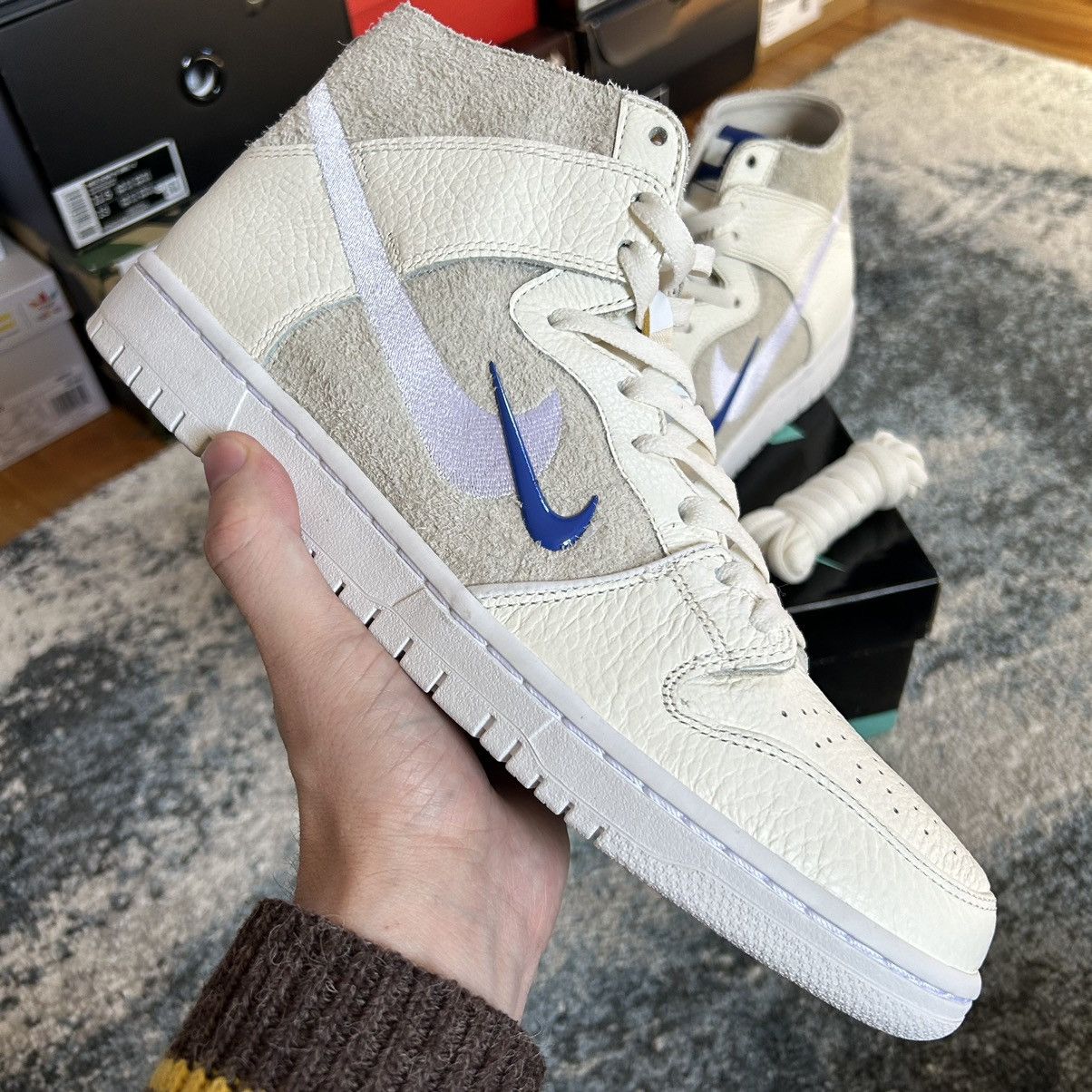Nike × Soulland NiKE SB ZOOM DUNK HiGH PRO FRi.day Part 02 SAiL GAME ROYAL Size US 11.5 / EU 44-45 - 2 Thumbnail