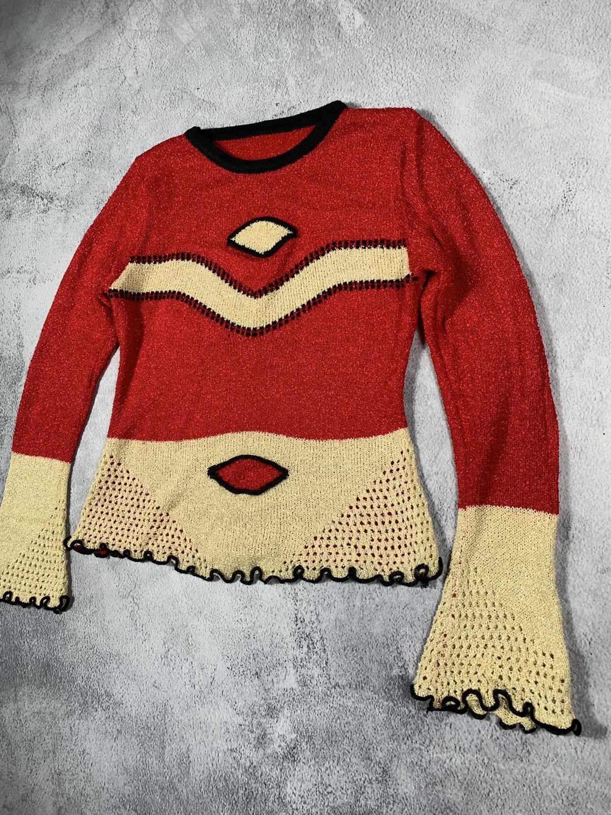 Japanese Brand × Vintage Vintage Y2K Japanese coloured 90s style sweater streetwear Size M / US 6-8 / IT 42-44 - 3 Thumbnail