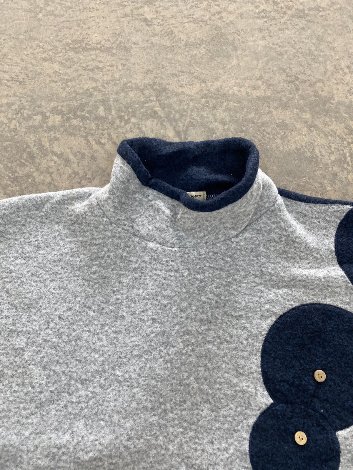 Japanese Brand KAPITAL STYLE PATCHWORK MOCKNECK CROP SWEATER BY AGRIGENTO Size US M / EU 48-50 / 2 - 5 Thumbnail
