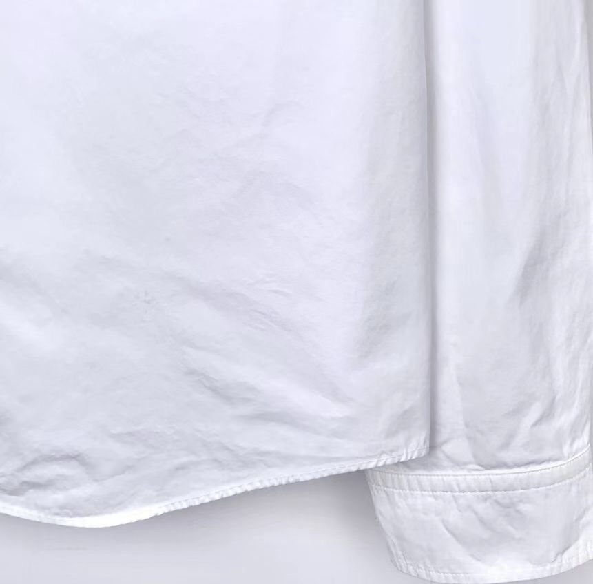 Balenciaga Balenciaga logo embroidered lapel white cotton long sleeve Size 38S - 5 Thumbnail