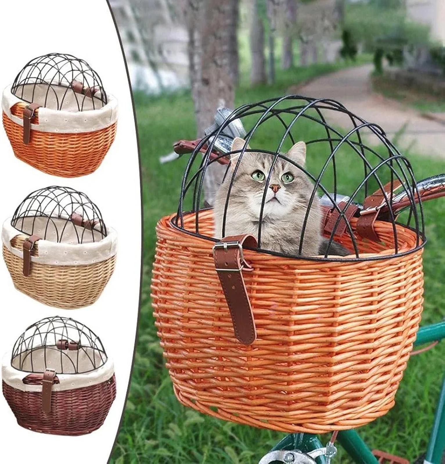 Other Pet Carrier Basket Front Basket with Wire Mesh Cover Size ONE SIZE - 6 Thumbnail