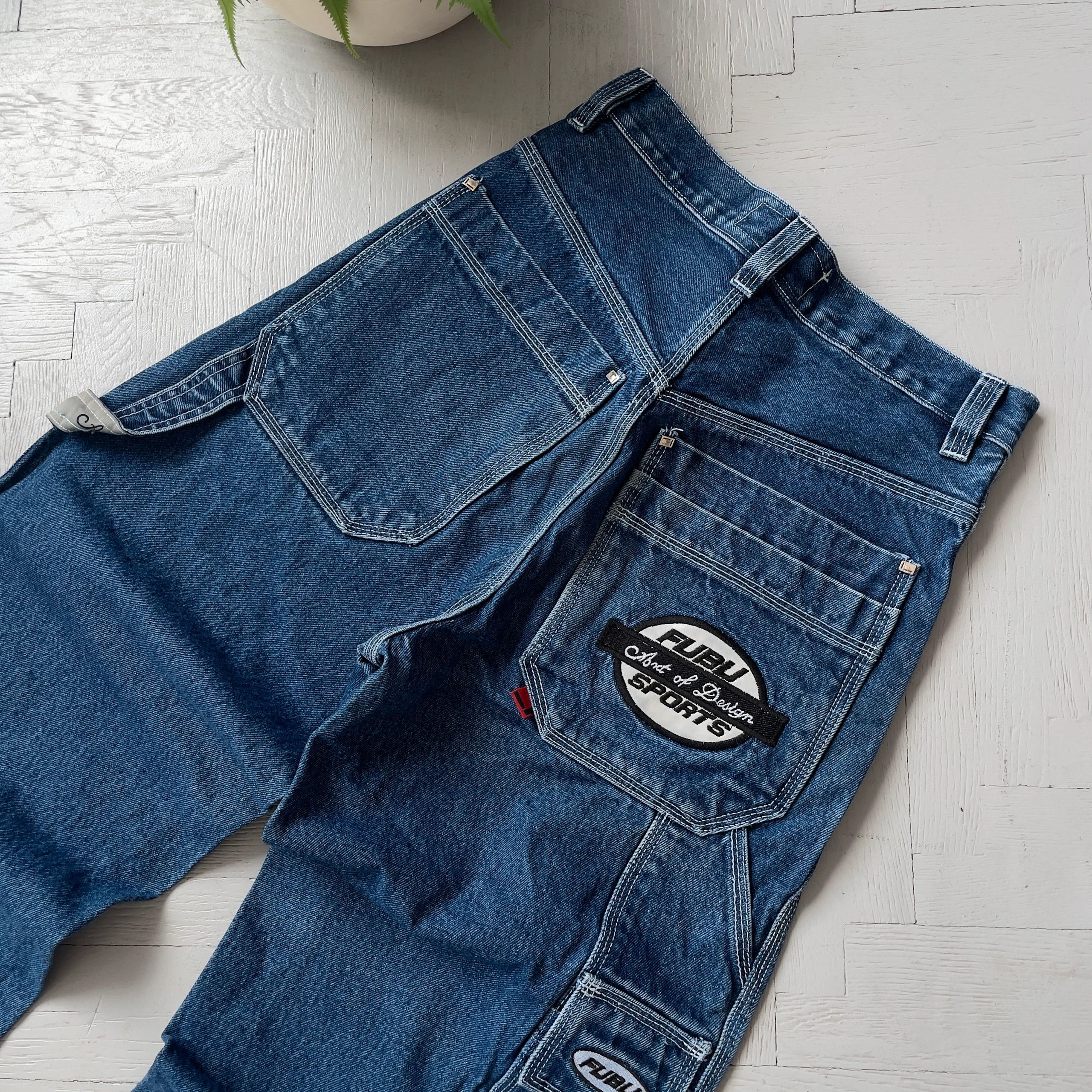 Fubu FUBU Baggy Denim Jeans Y2K Hip Hop Skater Size US 27 - 3 Thumbnail