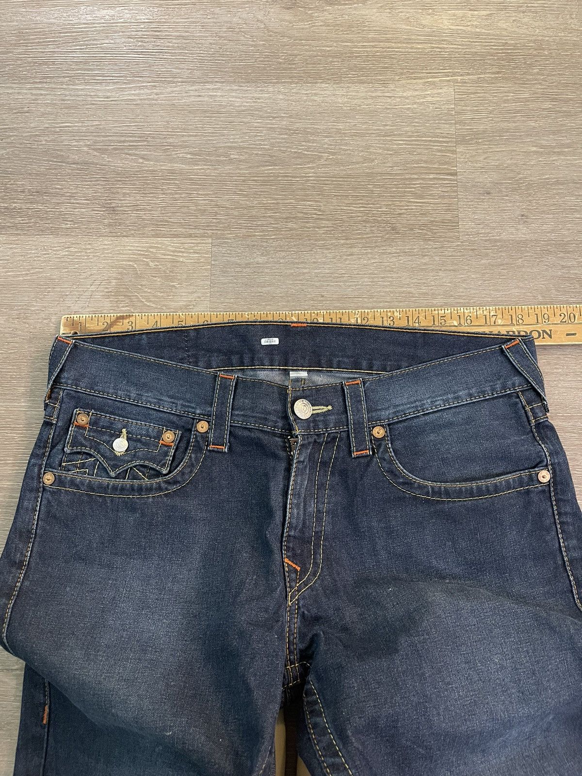 True Religion × Vintage VINTAGE TRUE RELIGION SLIM FIT THICK STITCH DENIM JEANS Size US 36 / EU 52 - 5 Thumbnail
