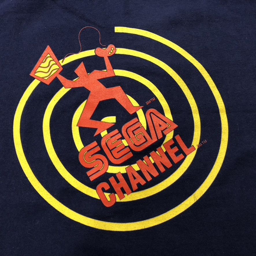 Vintage 1994 SEGA Channel Promotional Tee 'Stop Just Watching TV' Size US XL / EU 56 / 4 - 5 Thumbnail